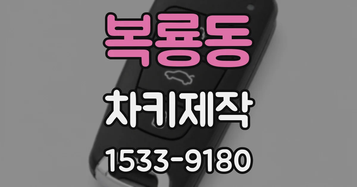 복룡동 차키제작
