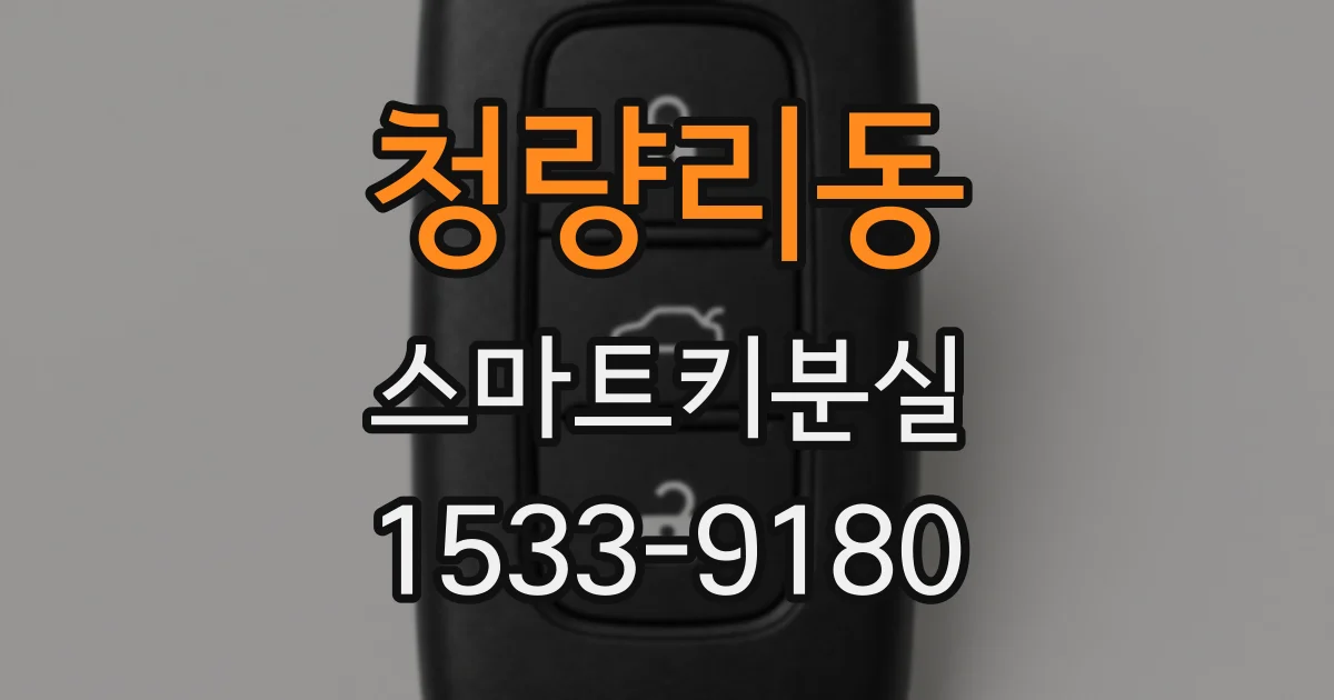 청량리동 스마트키분실