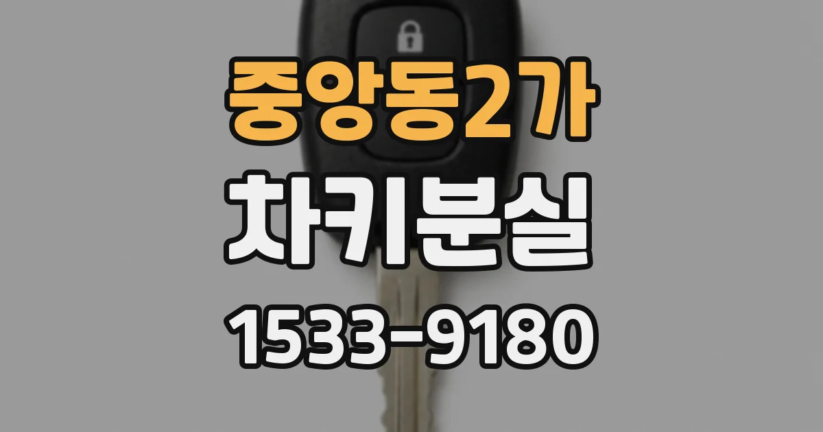 중앙동2가 차키분실