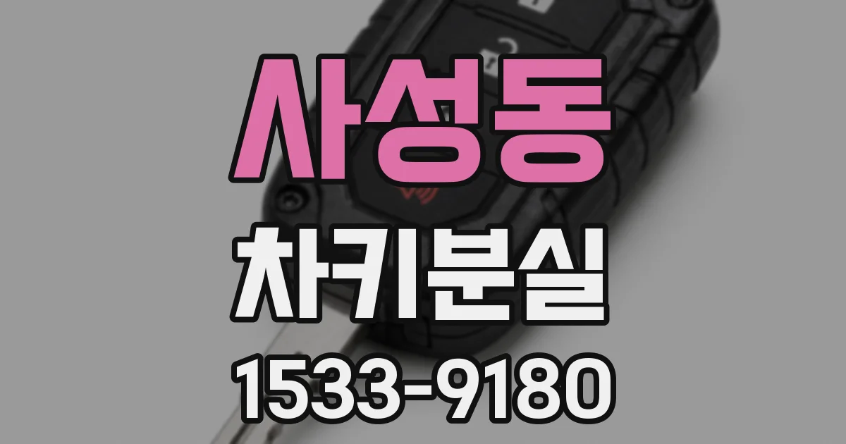 사성동 차키분실