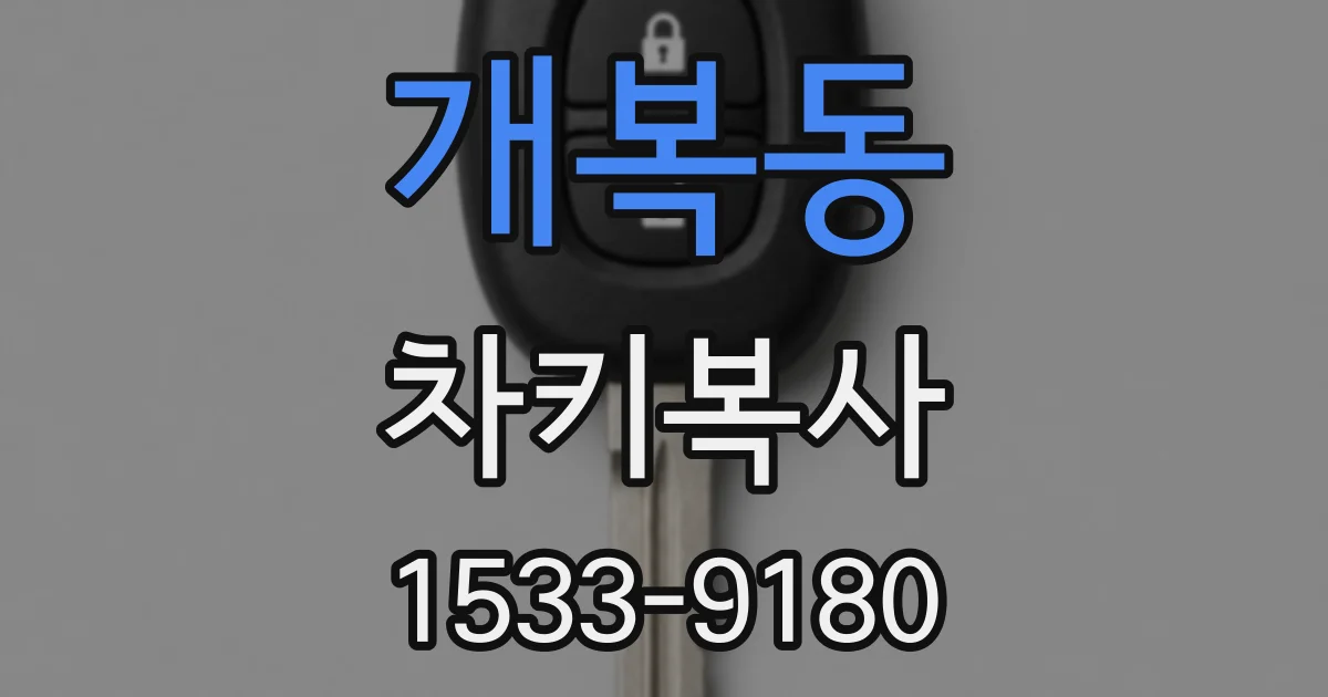 개복동 차키복사