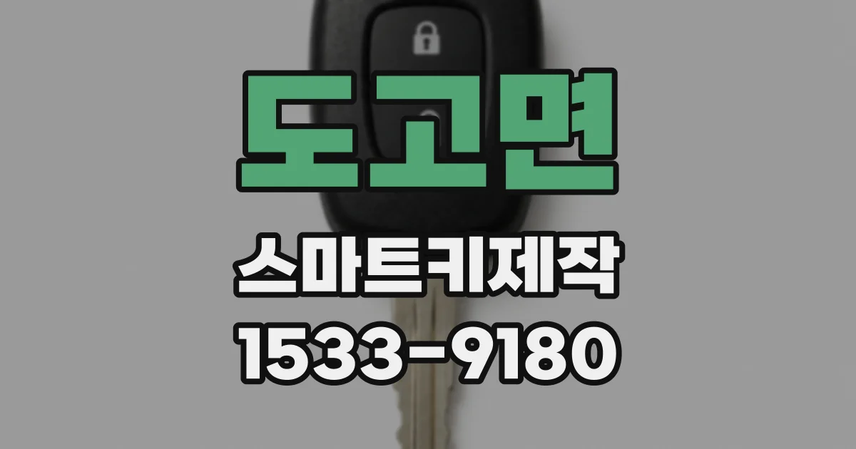 도고면 스마트키제작