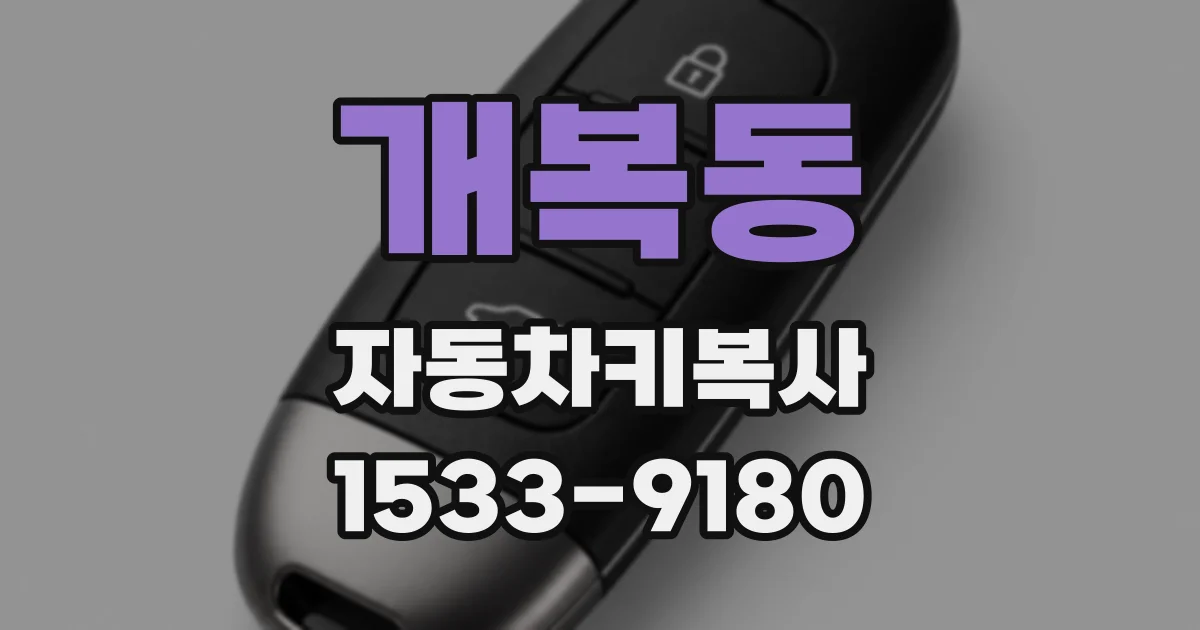 개복동 자동차키복사