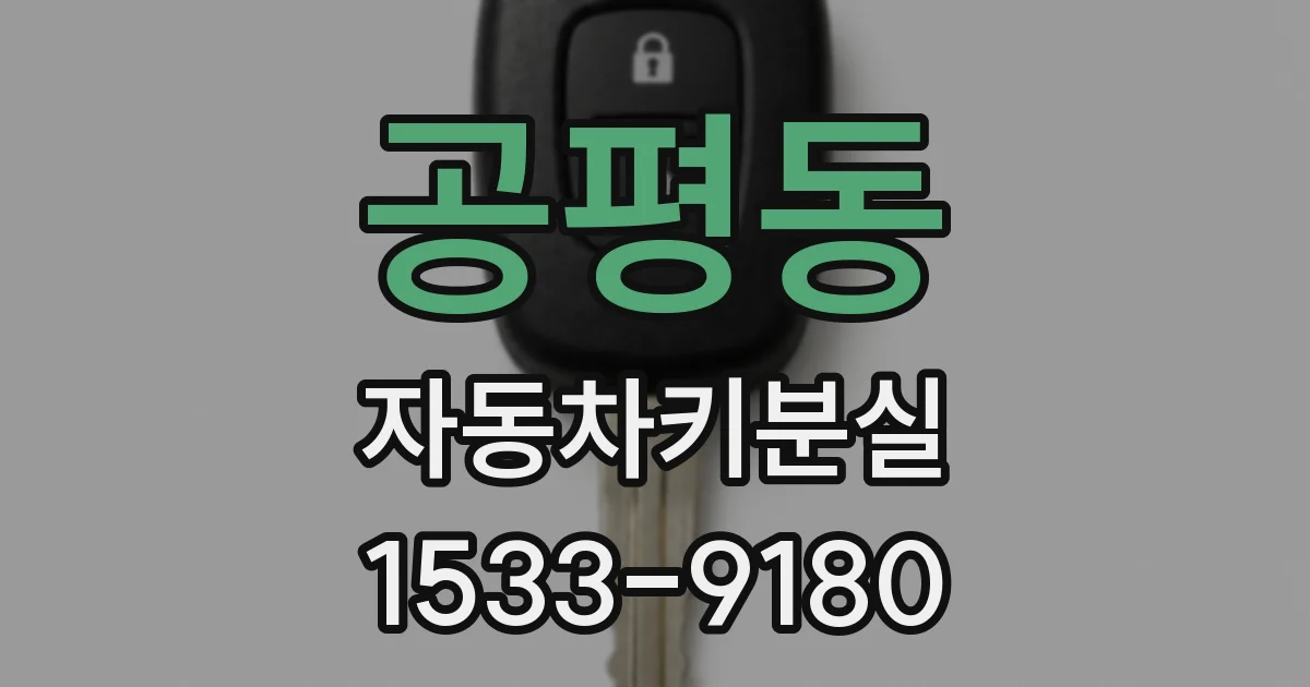공평동 자동차키분실