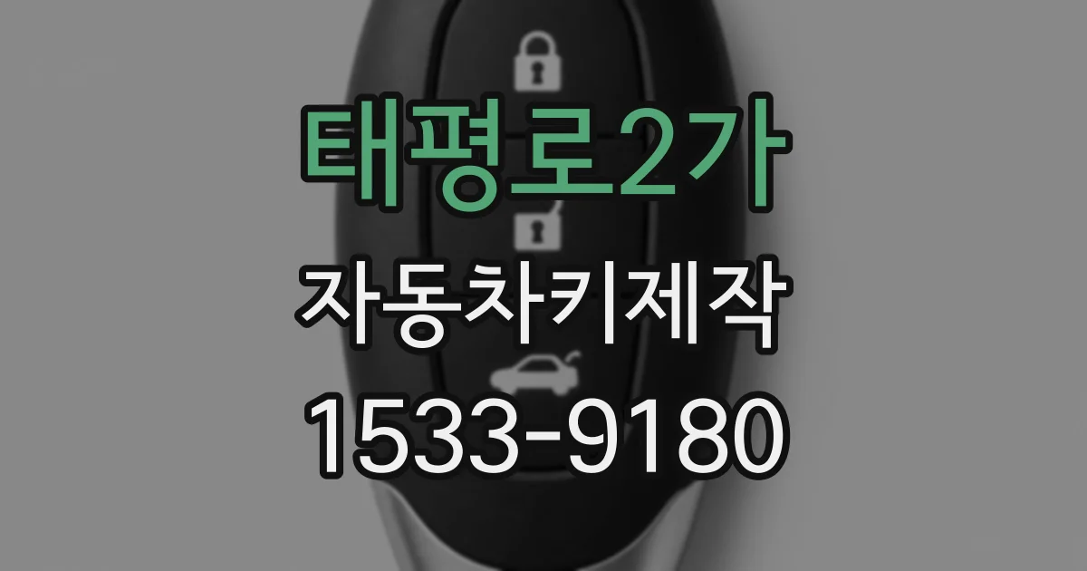 태평로2가 자동차키제작