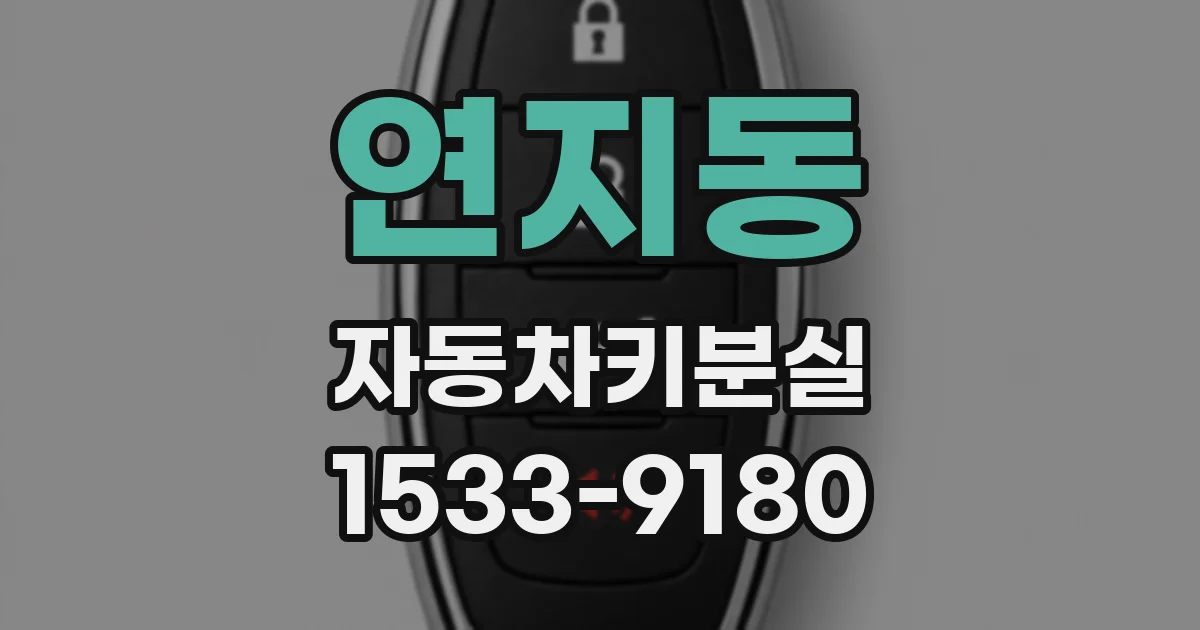 연지동 자동차키분실