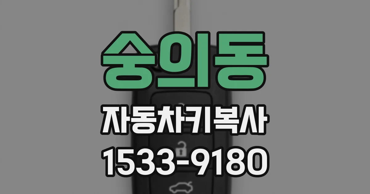 숭의동 자동차키복사