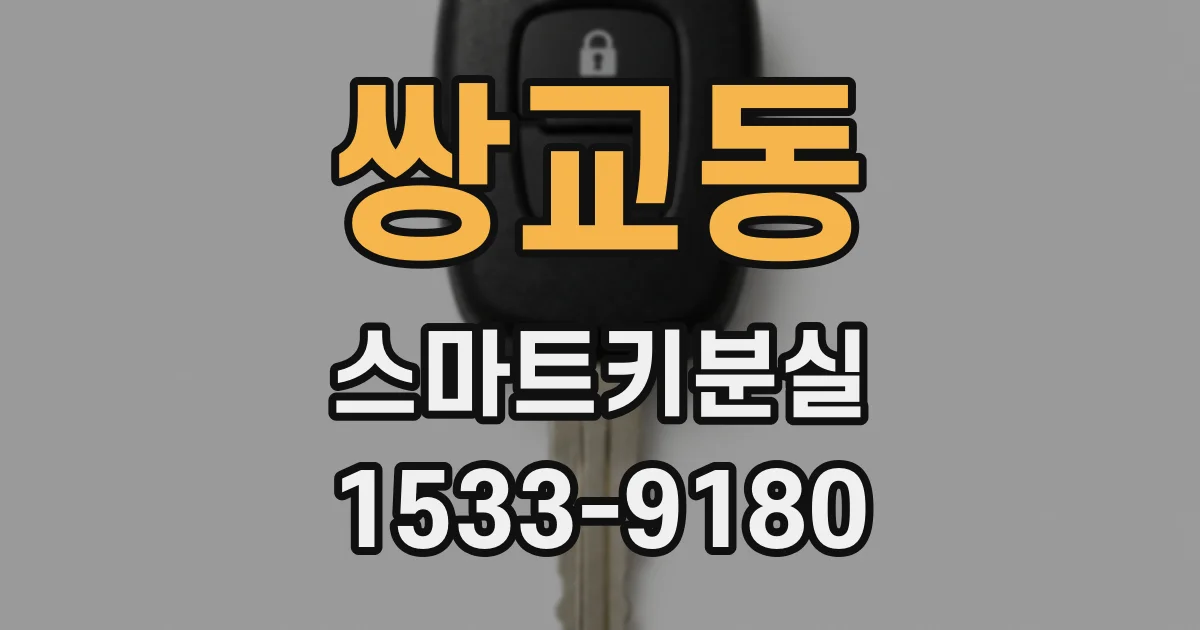 쌍교동 스마트키분실