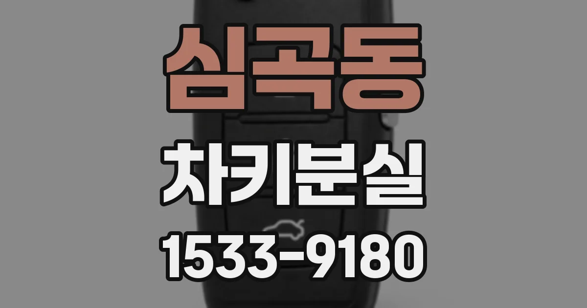 심곡동 차키분실