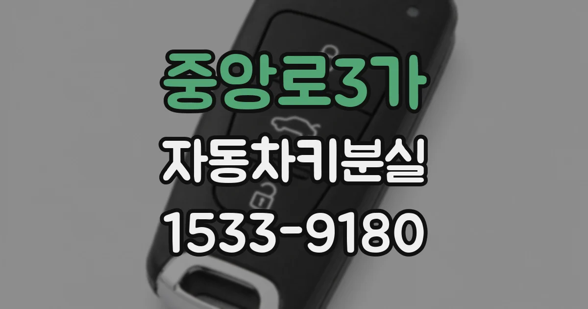 중앙로3가 자동차키분실