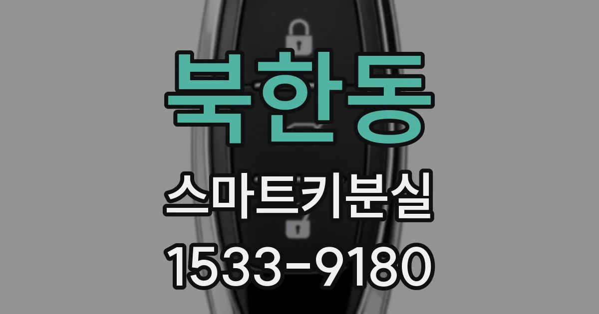 북한동 스마트키분실