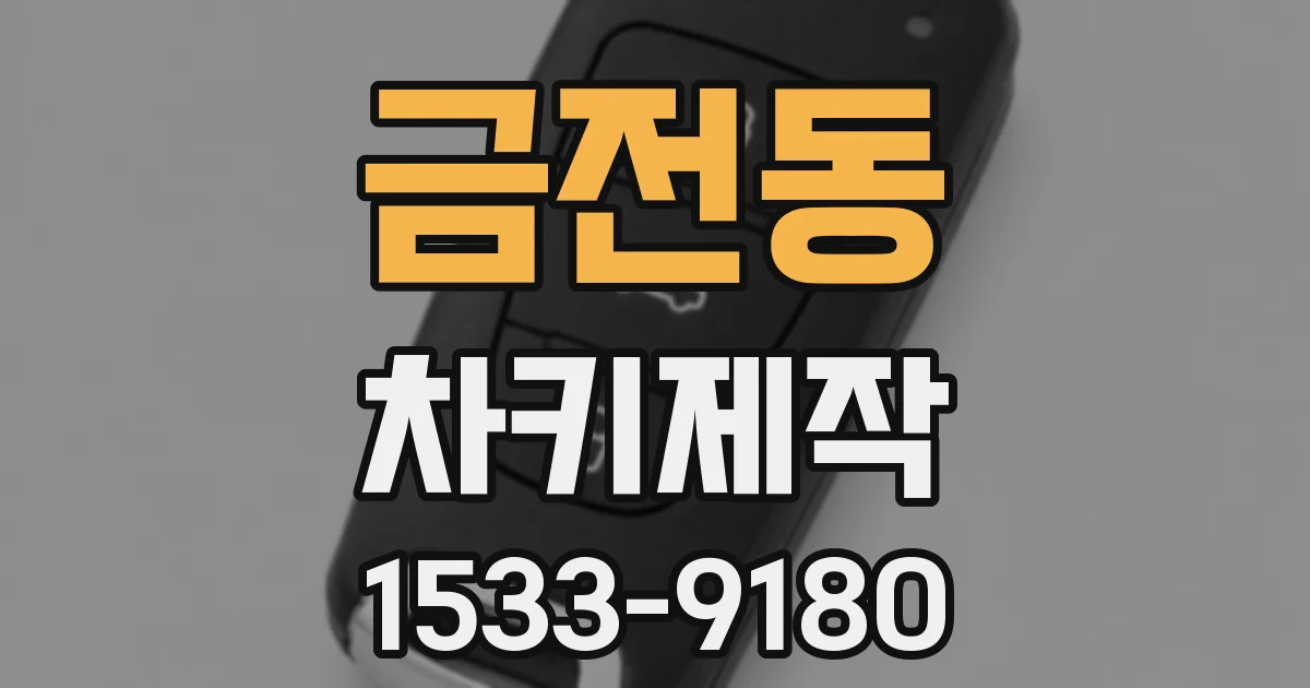 금전동 차키제작