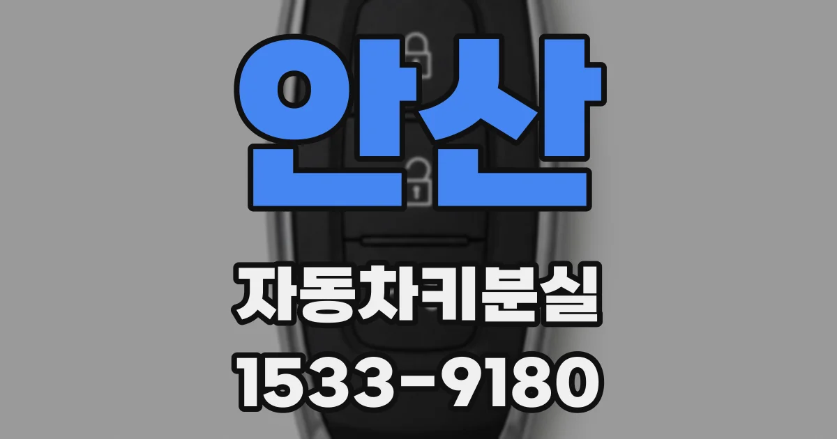 안산 자동차키분실