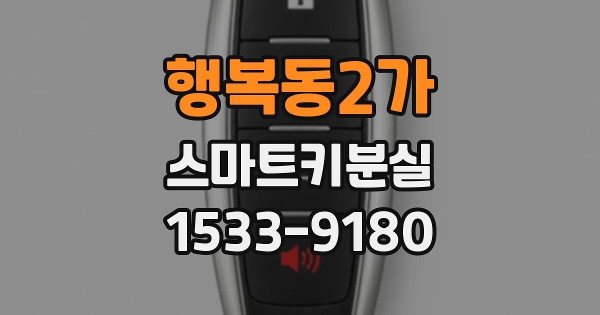 행복동2가 스마트키분실