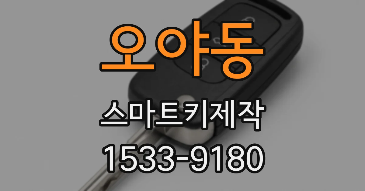 오야동 스마트키제작