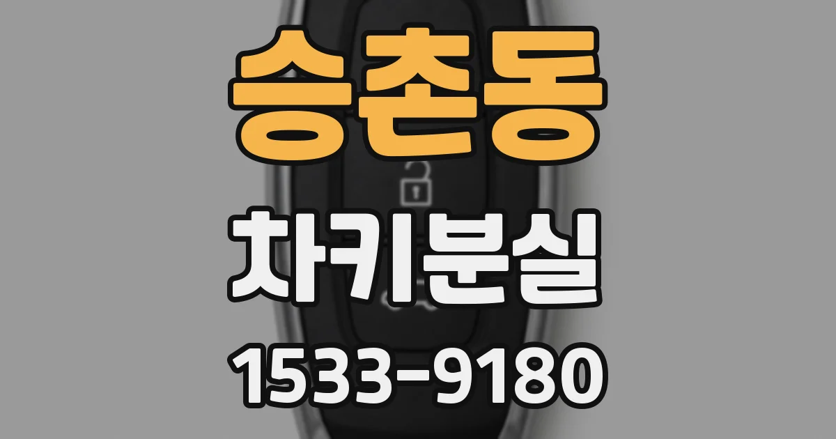 승촌동 차키분실