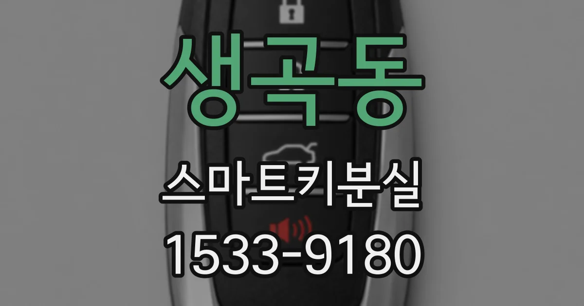 생곡동 스마트키분실