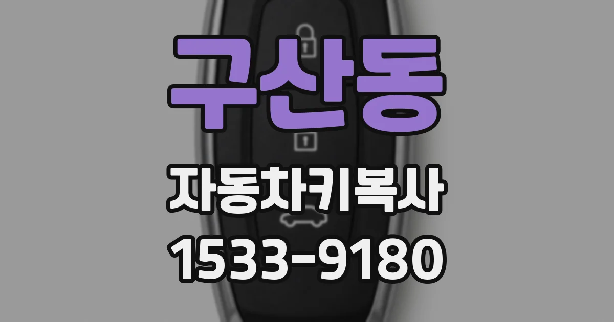 구산동 자동차키복사