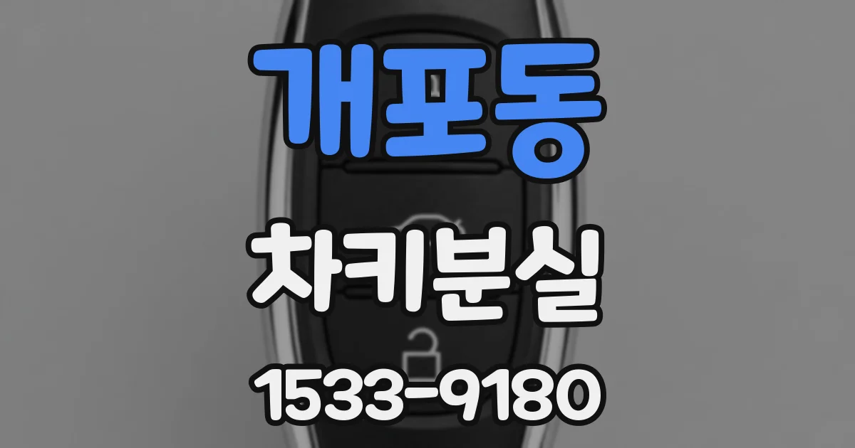 개포동 차키분실