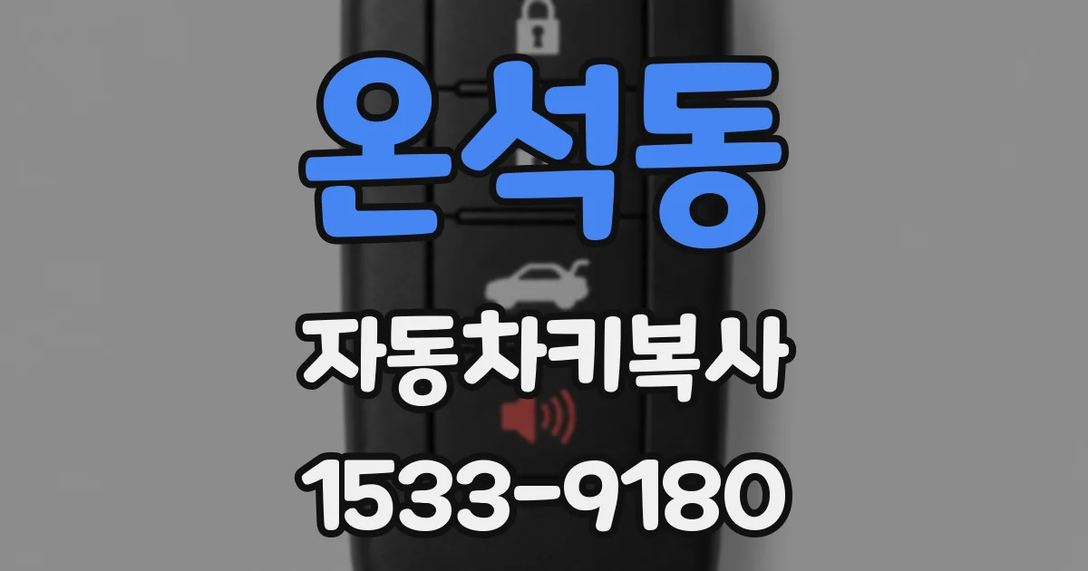 온석동 자동차키복사