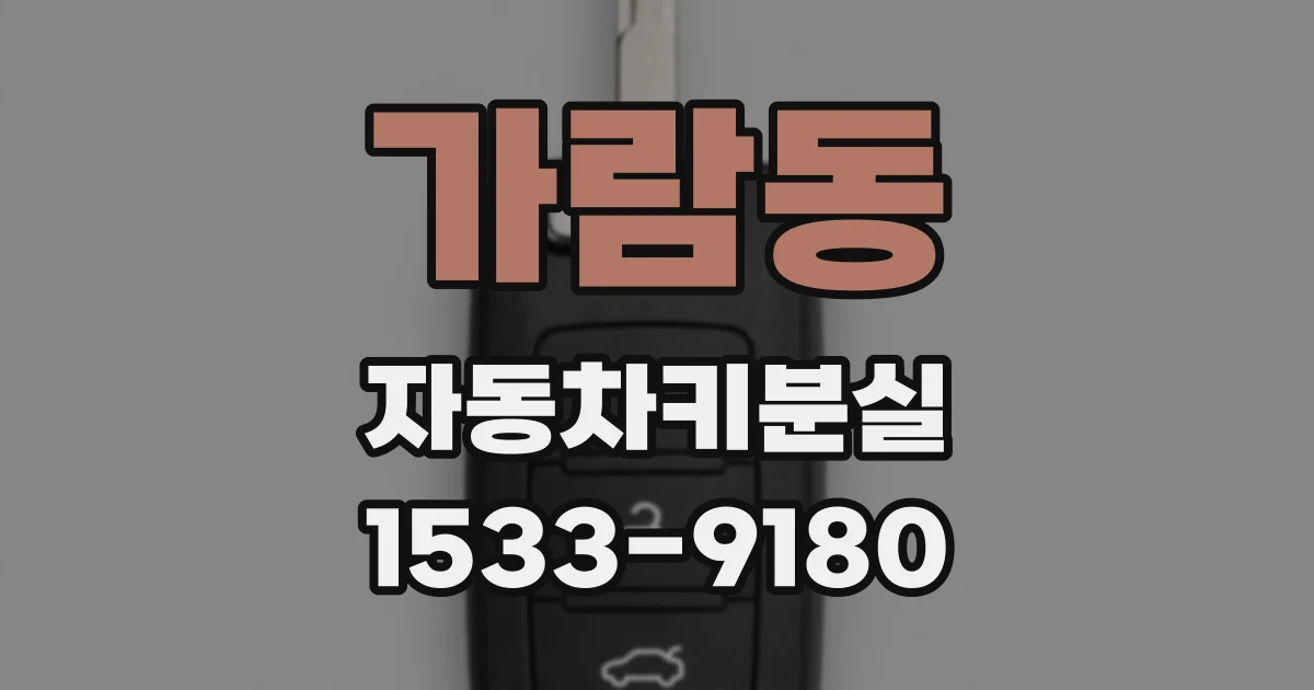 가람동 자동차키분실