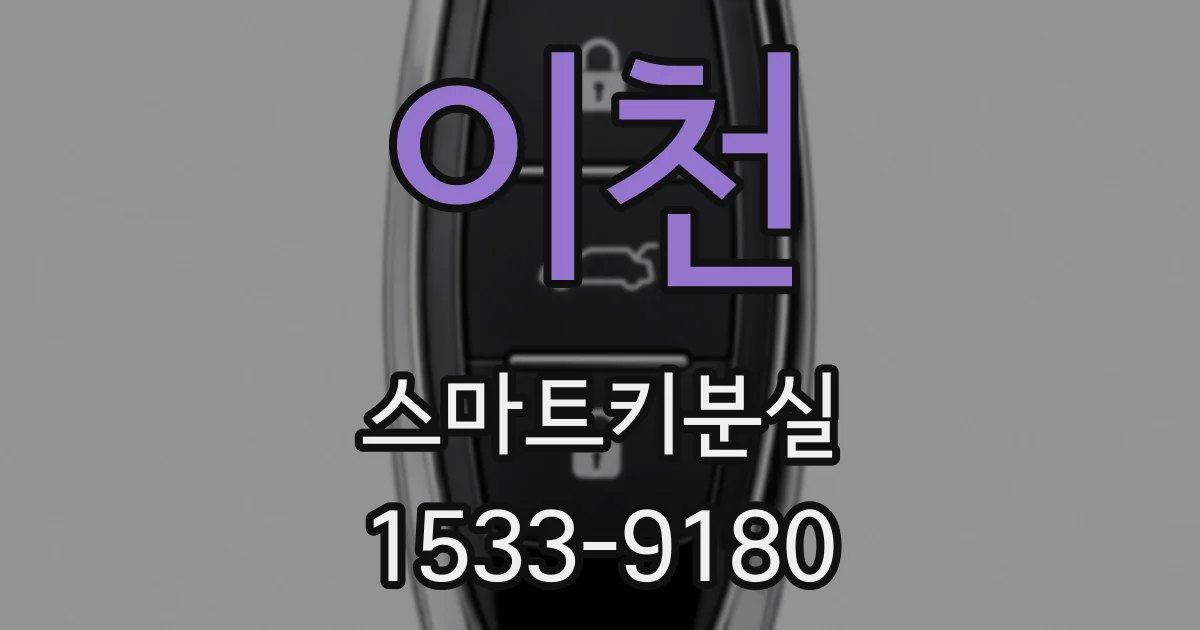 이천 스마트키분실