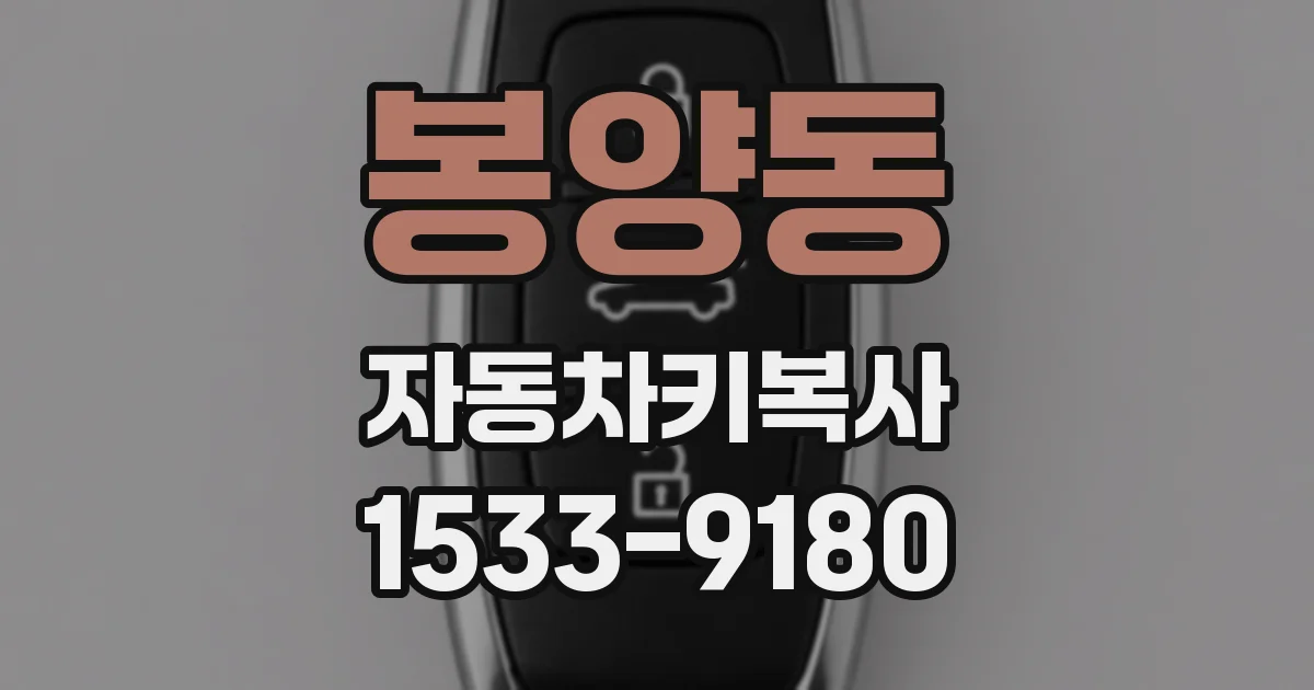 봉양동 자동차키복사