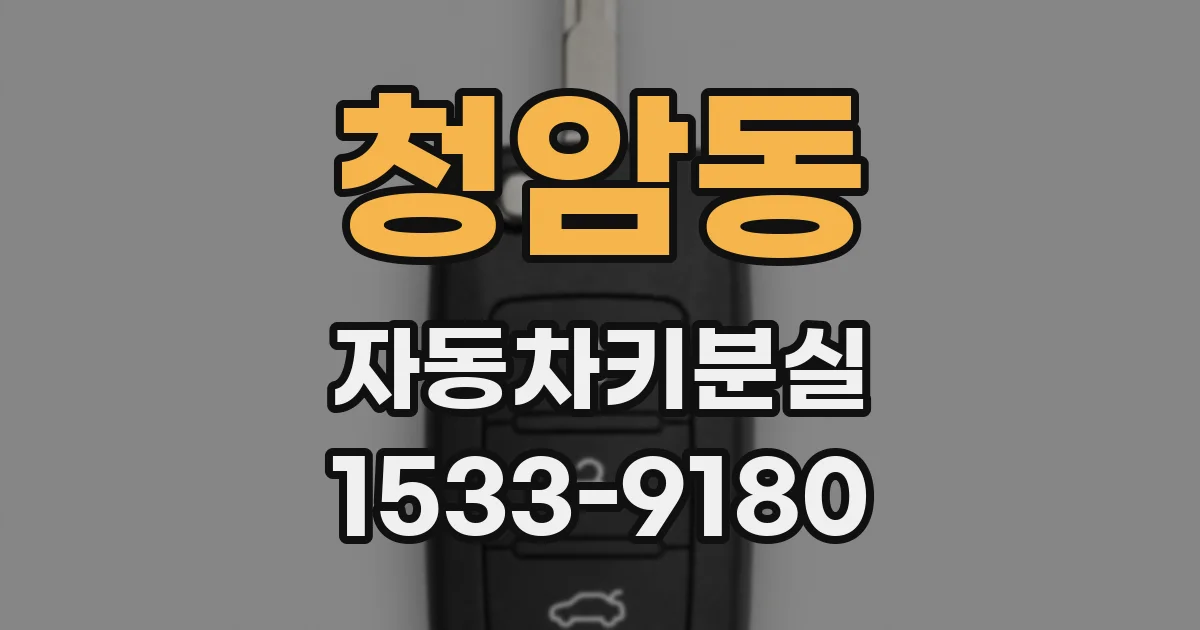 청암동 자동차키분실