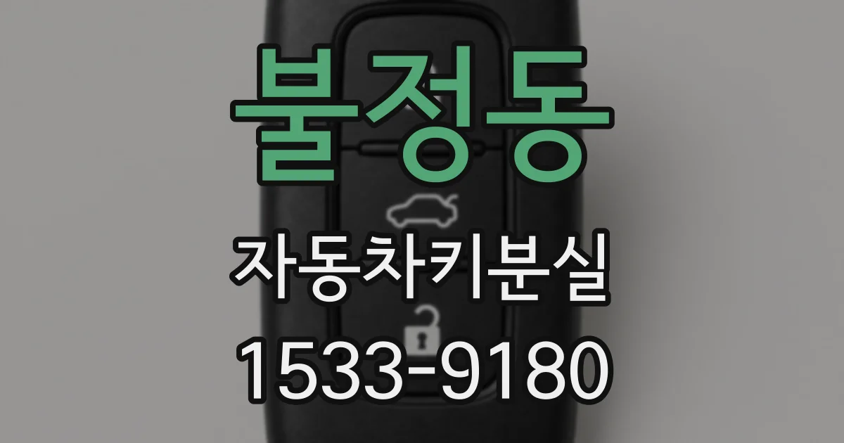 불정동 자동차키분실