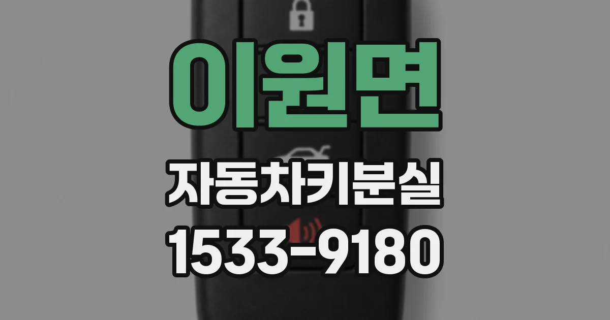 이원면 자동차키분실