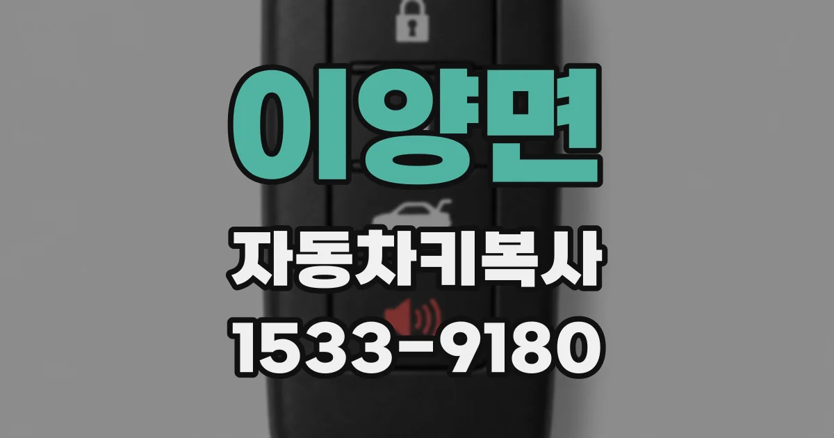 이양면 자동차키복사