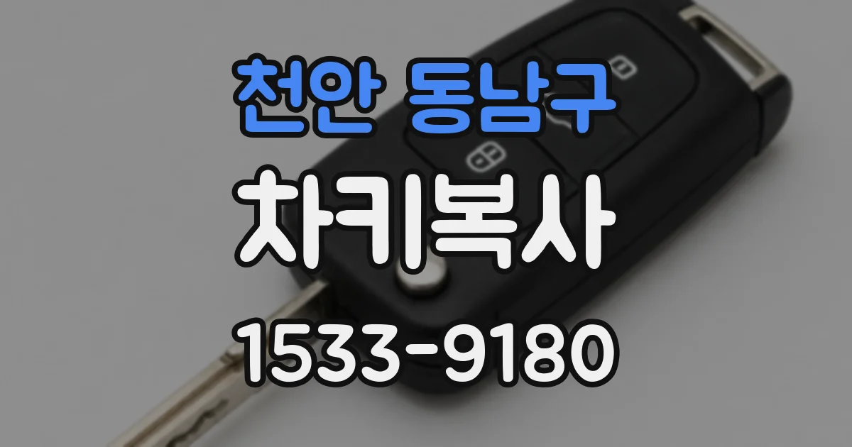 천안 동남구 차키복사