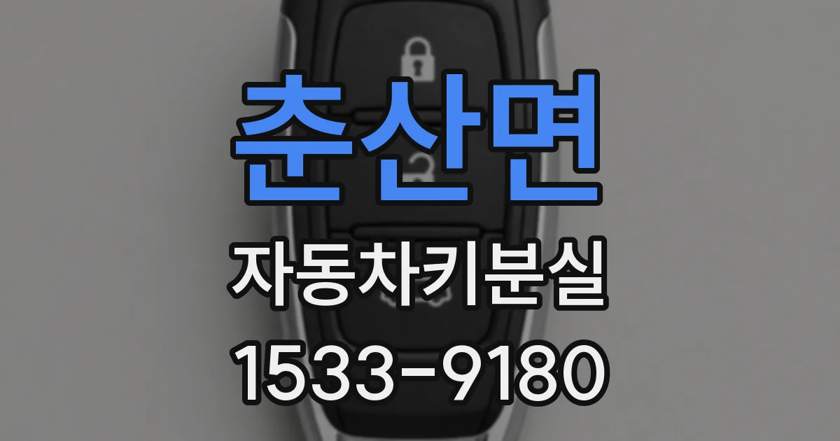 춘산면 자동차키분실