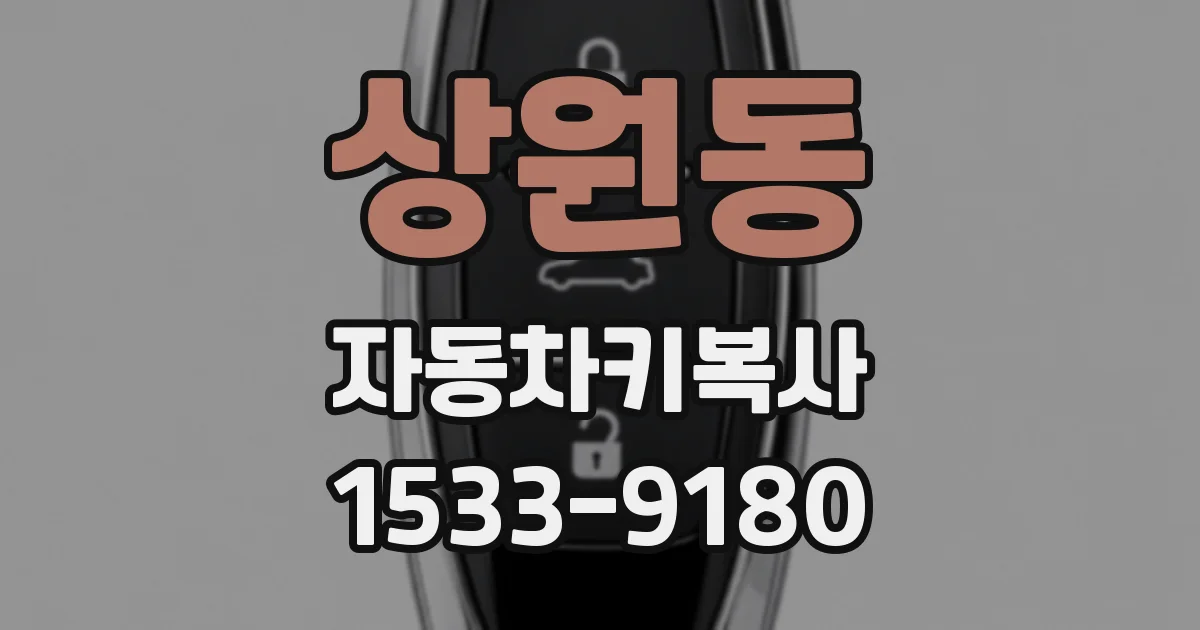 상원동 자동차키복사