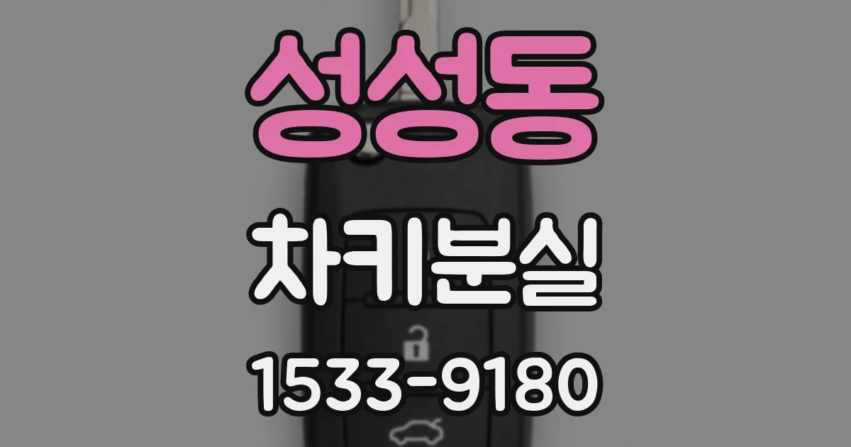 성성동 차키분실