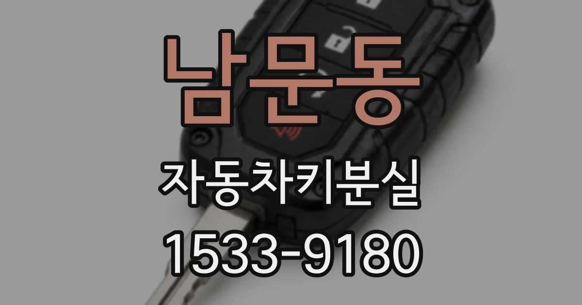 남문동 자동차키분실