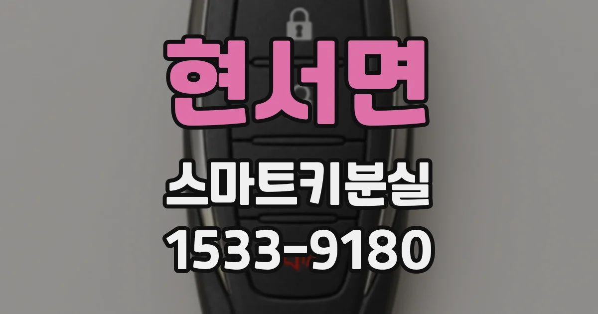 현서면 스마트키분실