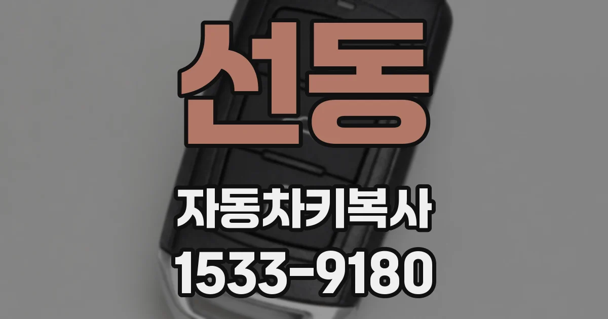 선동 자동차키복사