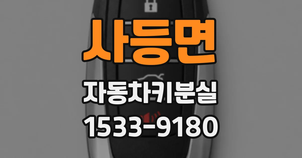 사등면 자동차키분실