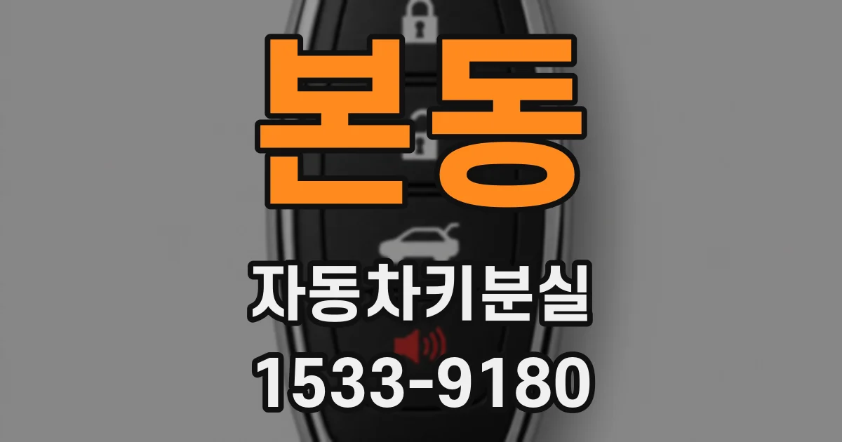 본동 자동차키분실