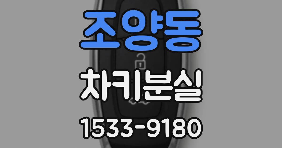 조양동 차키분실
