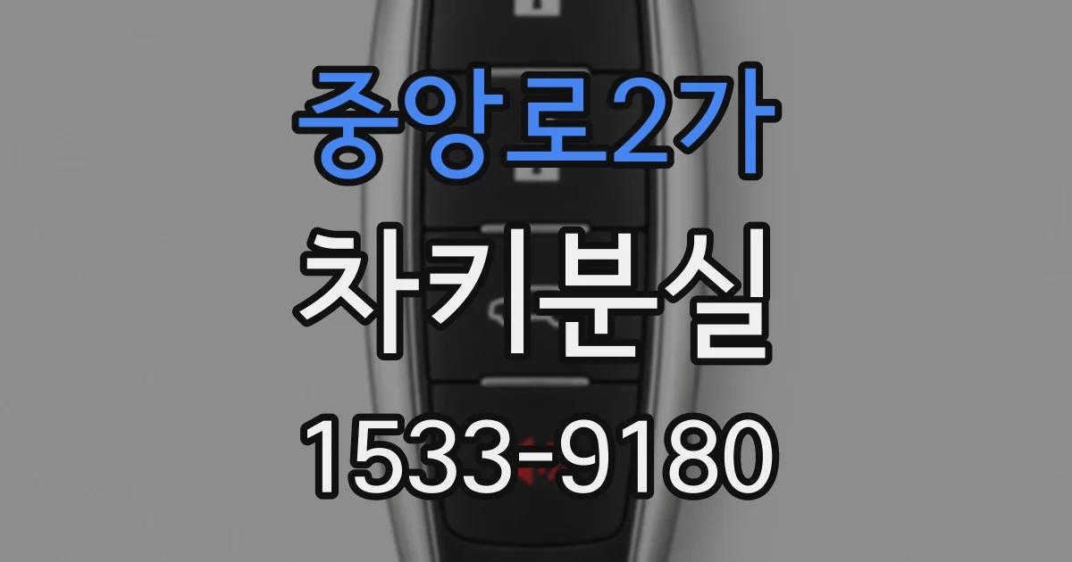 중앙로2가 차키분실