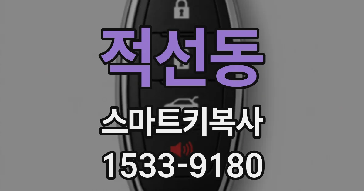 적선동 스마트키복사