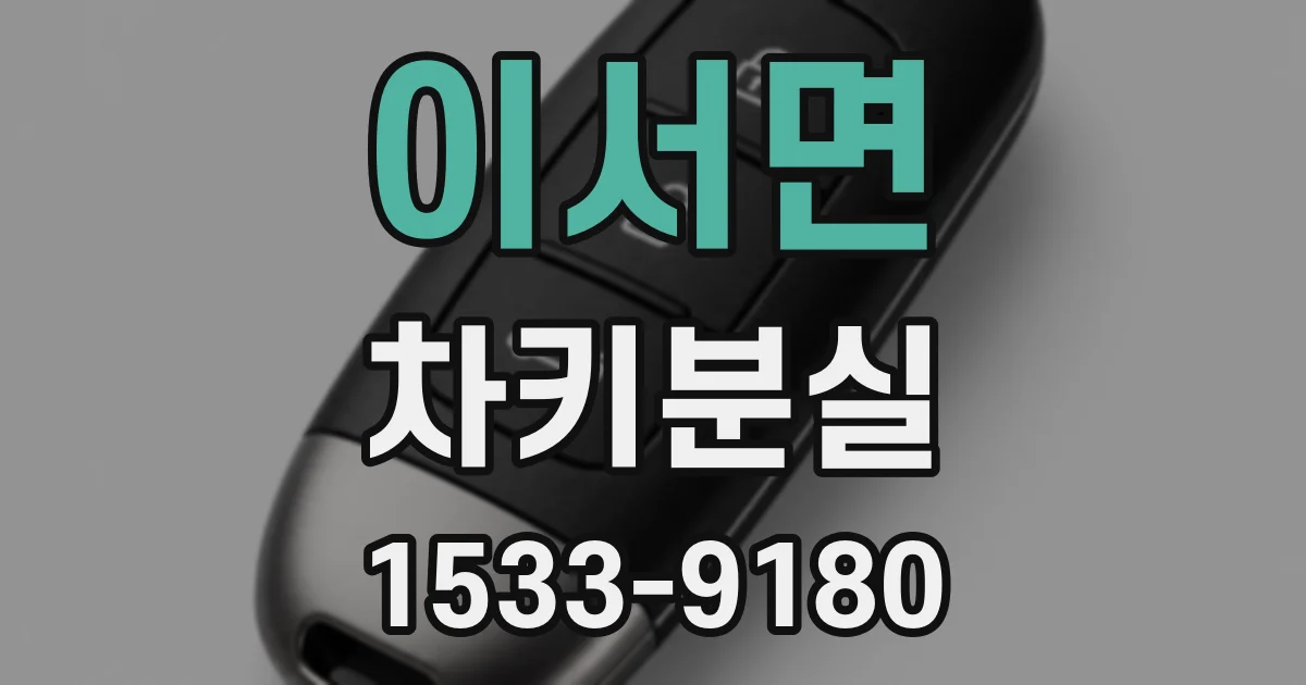 이서면 차키분실
