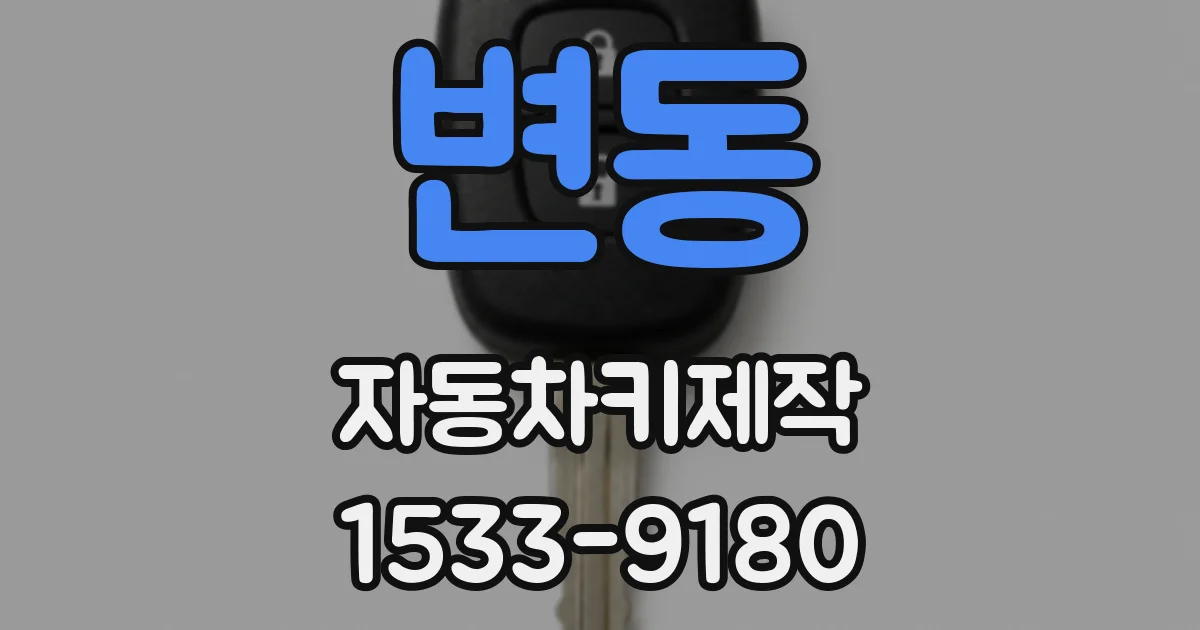 변동 자동차키제작