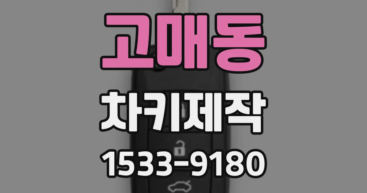 고매동 차키제작