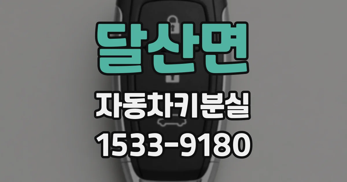 달산면 자동차키분실
