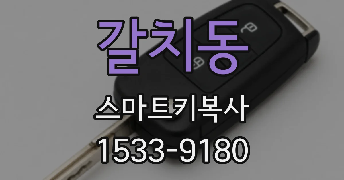갈치동 스마트키복사