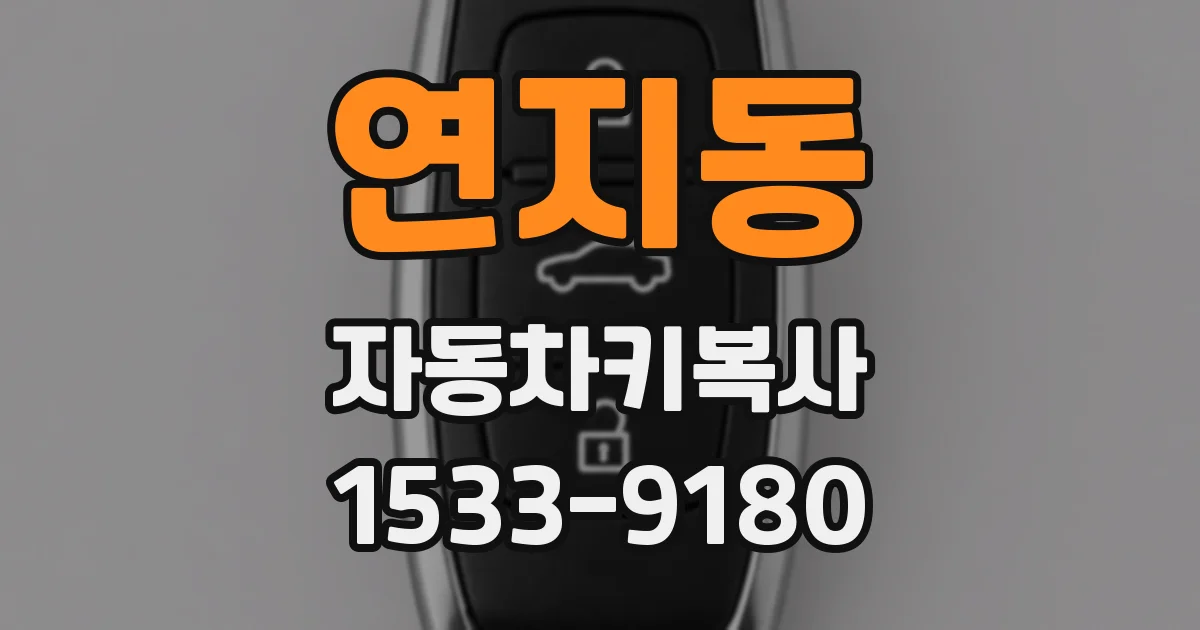 연지동 자동차키복사