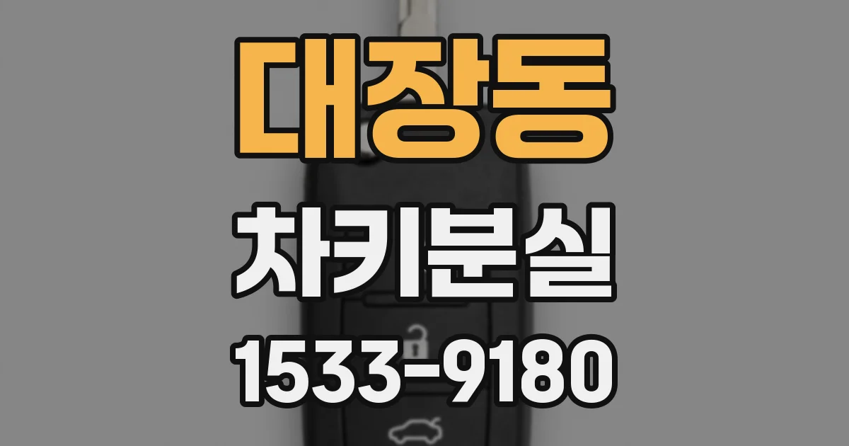 대장동 차키분실
